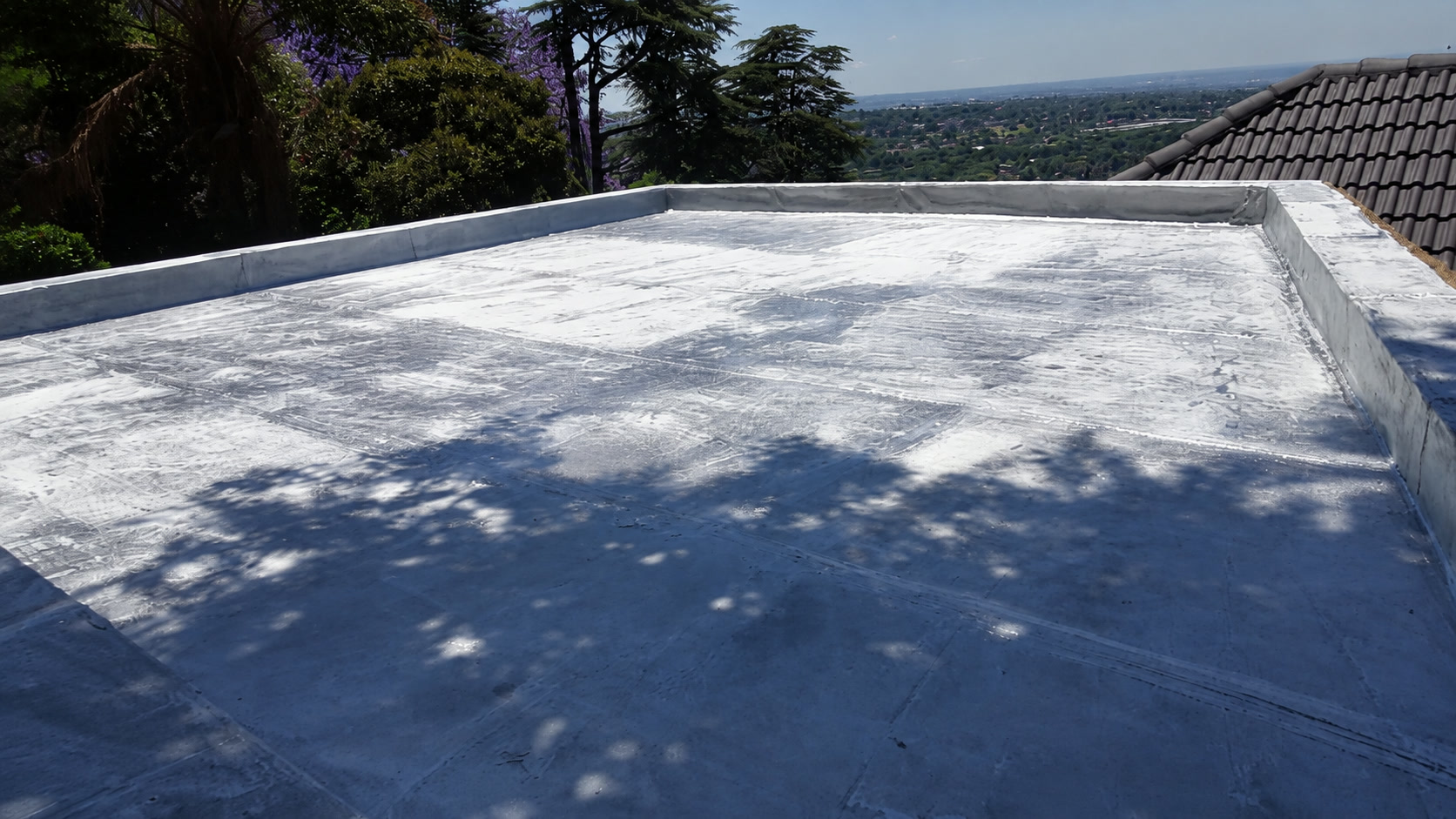 Waterproofed flat roof on an Edenvale property