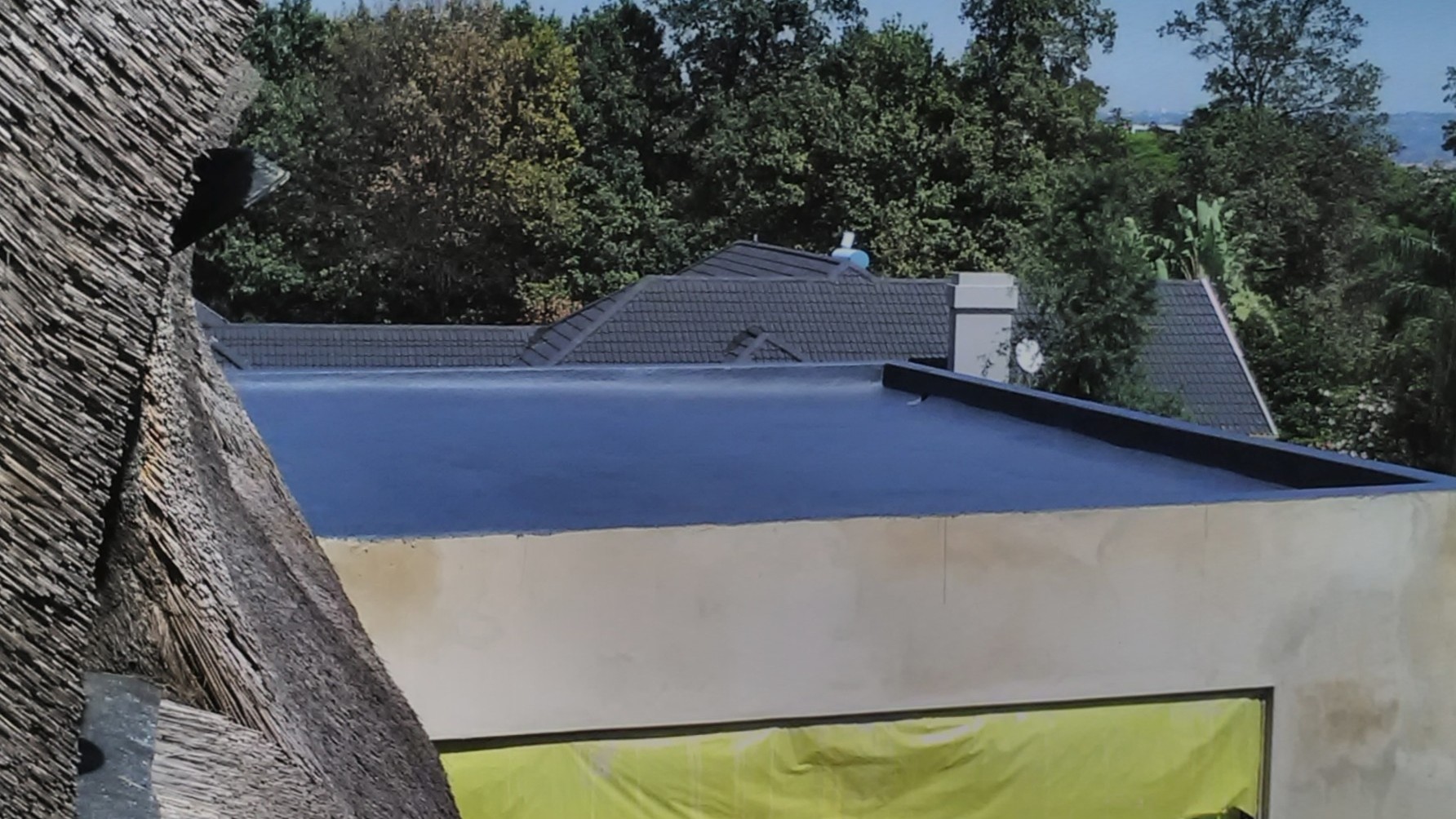 Flat roof waterproofing completed on a Bedfordview property